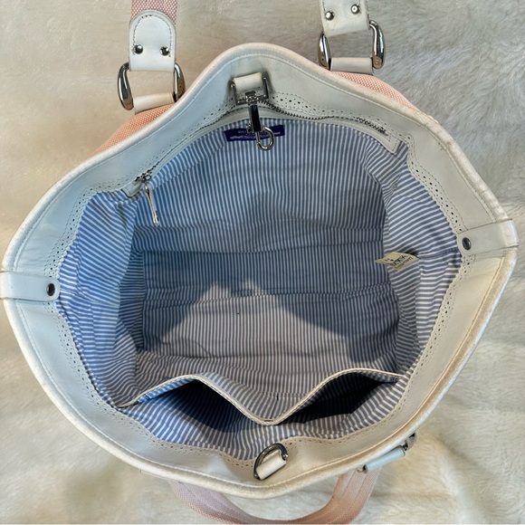 BURBERRY BLUE LABEL LIMITED CANVAS DIE CUT LEATHER TOTE - Picture 6 of 17